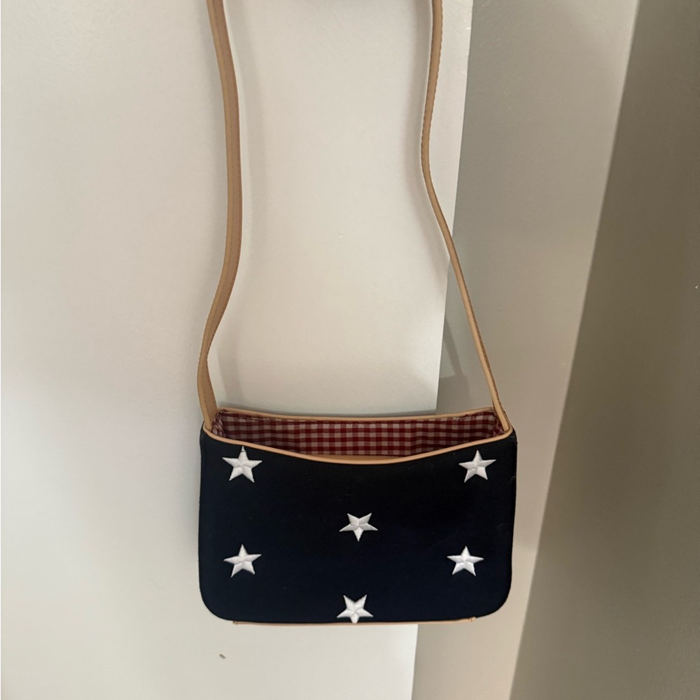 Amanda Smith Black Crossbody Bag with Star Accents